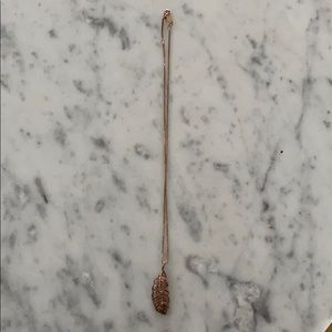 Thomas sabo leaf feather necklace rose gold